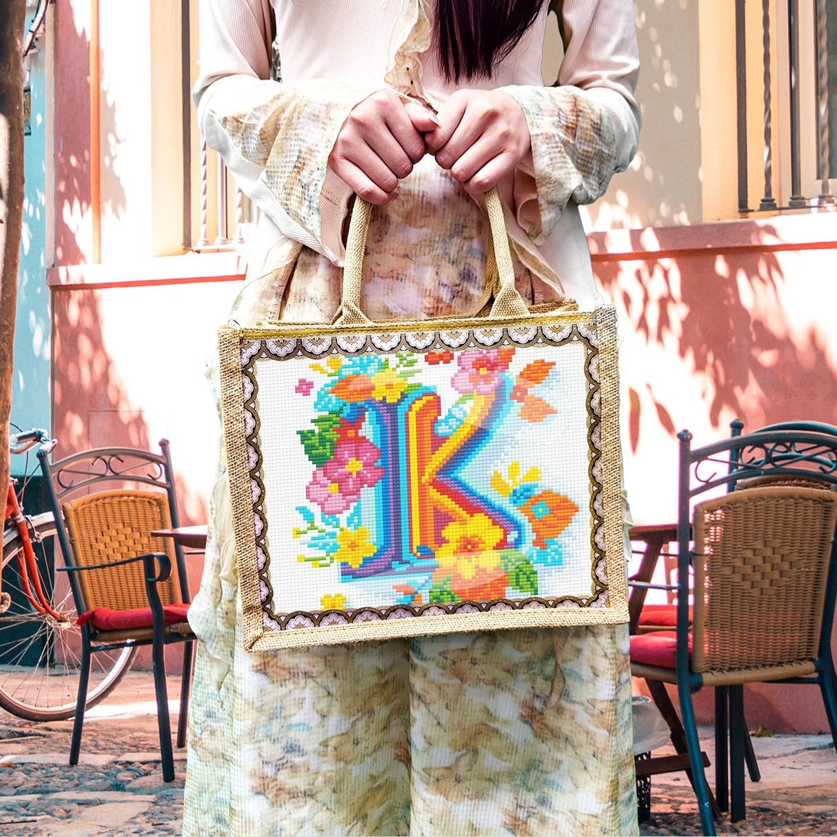 ARTopet DIY Diamond Art Painting Bags Letters Creative Handbag Shopping Tote Bags Canvas Pattern Reusable Grocery Bag-K01 ARTopet