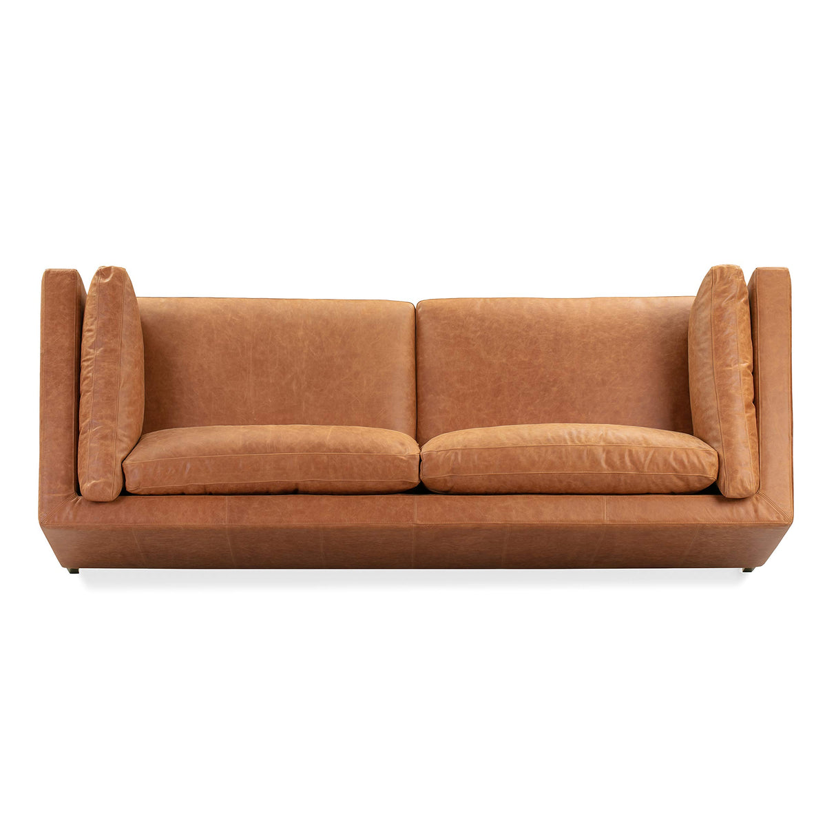 POLY & BARK Argan 93" Sofa in Full-Grain Pure-Aniline Italian Tanned Leather in Cognac Tan POLY & BARK