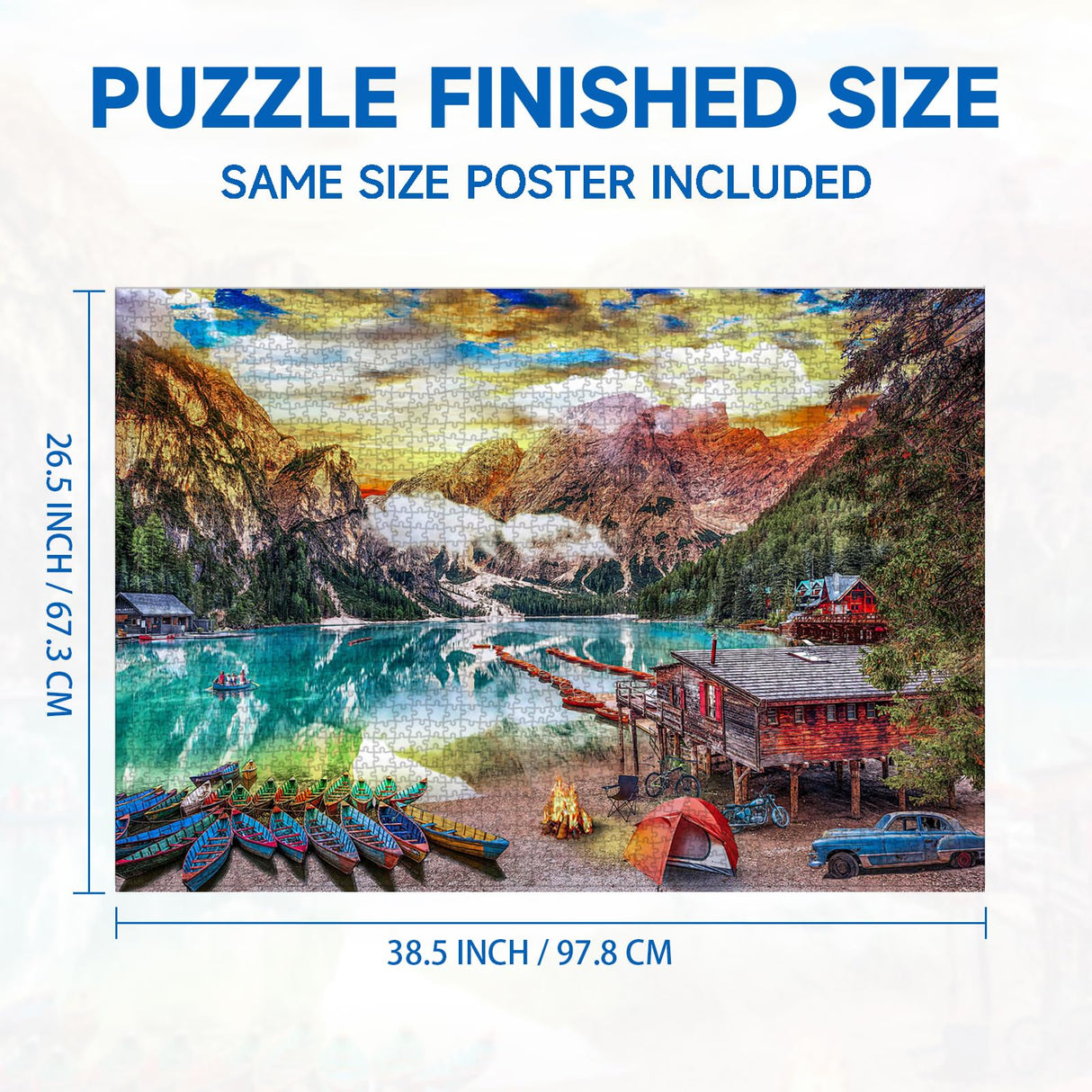 Jigsaw Puzzles 2000 Pieces for Adults, Families Lakeside View Pieces Fit Together Perfectly Nattork