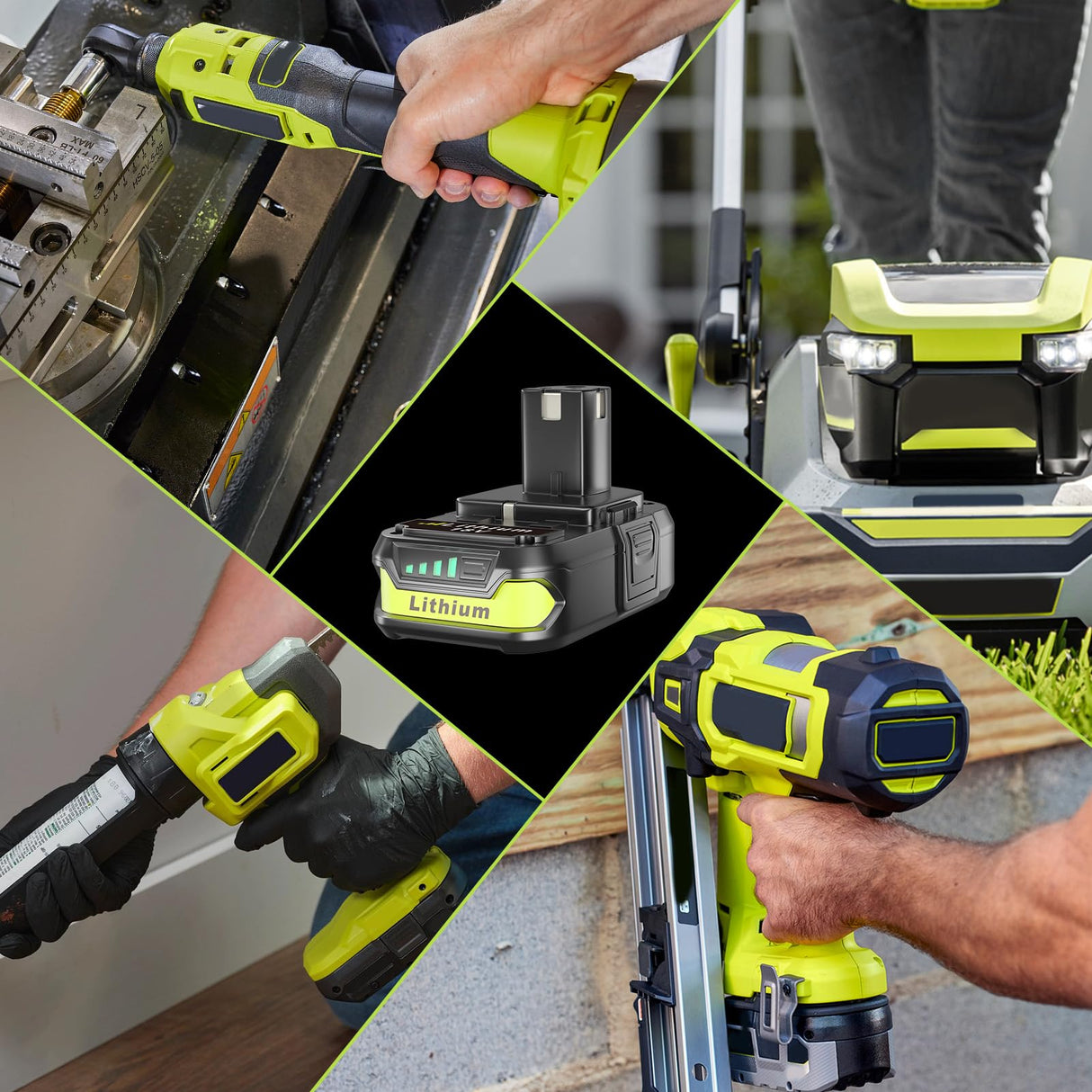 VINIDA 2Pack 3.0Ah 18V P102 Lithium-ion Replacement for Ryobi 18V Battery Compatible with Ryobi Battery 18V P102 P103 P104 P105 P107 P108 P109 P190 VINIDA