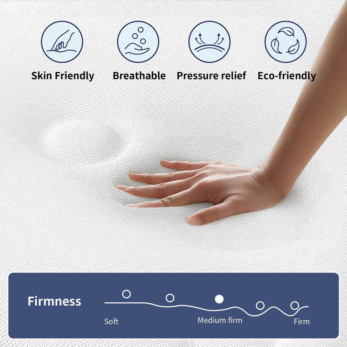 MSJh Twin Mattress, 12 Inch Twin Hybrid Mattress for Kids, Twin, Fiberglass Free, Medium Plush, Foam and Spring Hybrid Mattress for Motion Isolation, Pressure Relief & Edge Support, Mattress in A Box MSJh