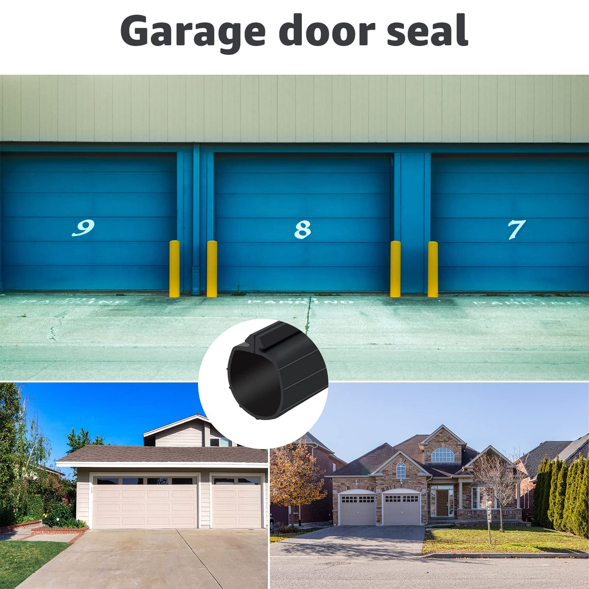9 feet Seal Replacement for Clopay Garage Door Rubber Bottom Weather Seal for Weather Stripping Fit 9 FT Wide Doors Lusperi