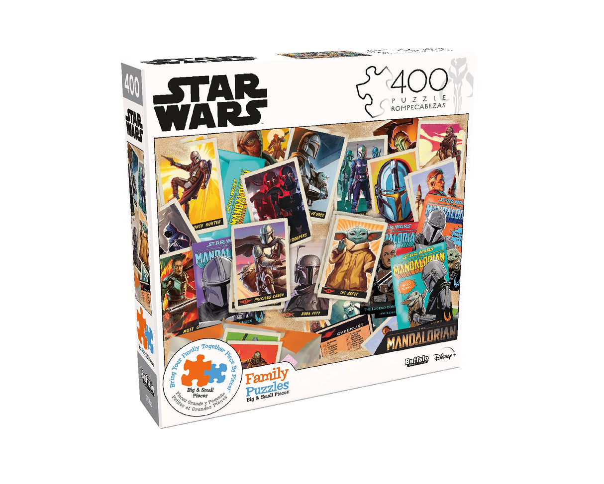 Buffalo Games - Star Wars - The Mandalorian Trading Card Expansion Pack - 400 Piece Jigsaw Puzzle for Families -Challenging Puzzle Perfect for Game Nights - Size is 21.25 x 15.00 Buffalo Games
