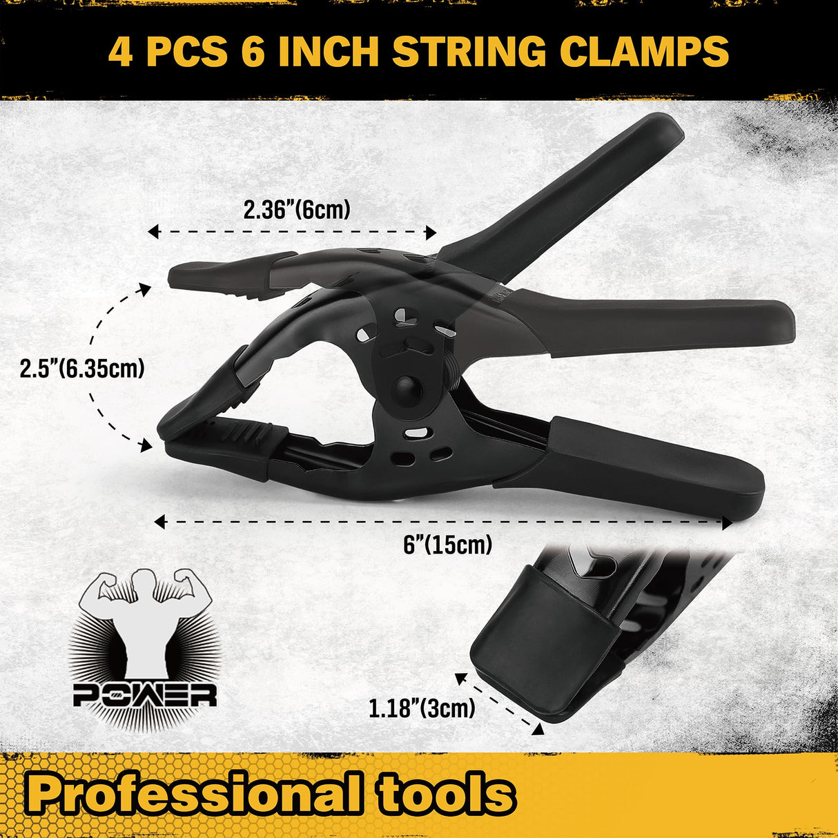 8-Piece Clamps for Woodworking - 4 Pcs 6 inch Bar Clamps, 4 Pcs Heavy Duty Metal Spring Clamps, Bar Clamps with 150 LBS Load Limit, Quick Release Triggers ELEAD