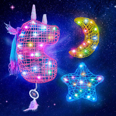 3D String Art Kit for Kids, 30pcs Arts and Crafts Ages 8-12, Unicorn Toys 6-12 Light Up String Light Toys, Birthday Christmas Gifts for Girls and Boys (Unicorn)
