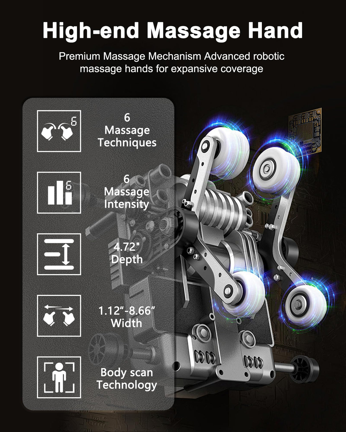 EASPEARL R8089 Pro 4D Massage Chair,SL-Track Zero Gravity Massage with Heat,OTA System,Electric Footrest,Airbags,Bluetooth,APP Control,Shiatsu Massage Chairs Full Body and Recliner with Stretch EASPEARL