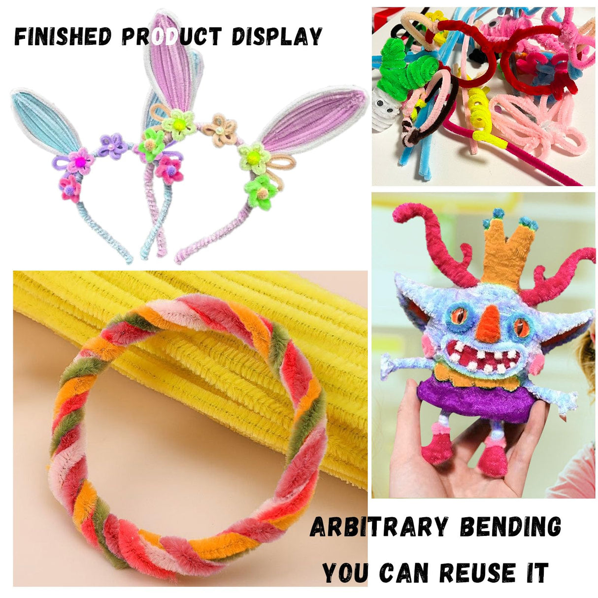 Pipe Cleaners Craft Bulk,Kids Toys & Games Gifts,200pcs Arts Crafts,Chenille Stems Art Supplies for Projects Creative DIY Room Decor,Christmas Decorations,Juegos para Niños Fidget Toys for Ages 5-7 VZF