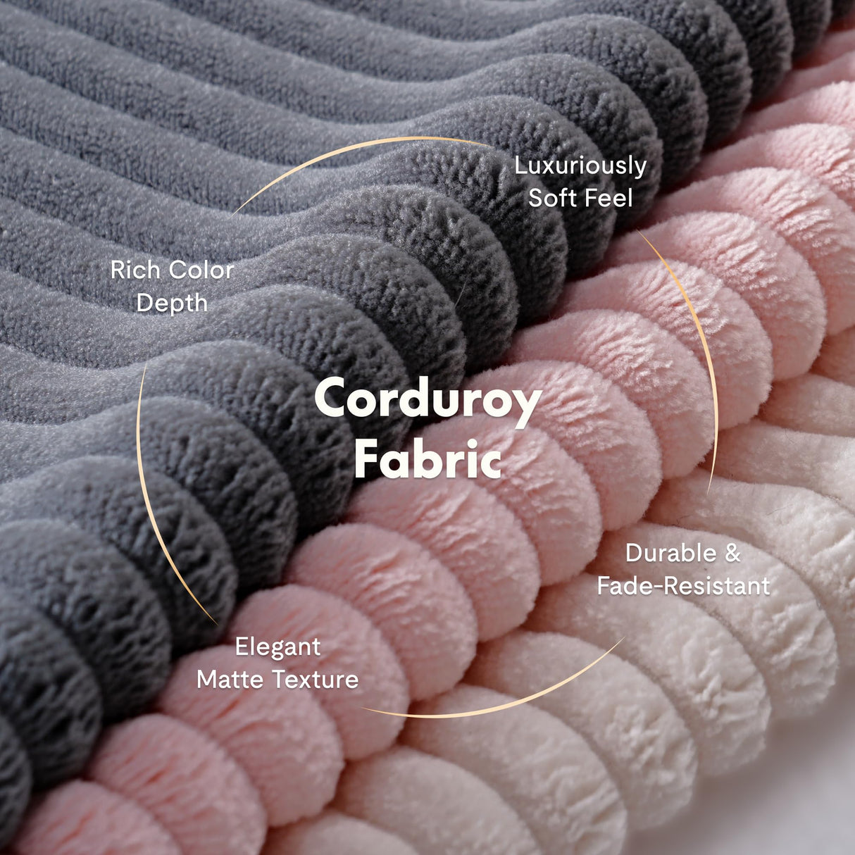 FLEXISPOT AC1 Accent Chairs Set of 2, Upholstered Mid Century Modern Corduroy Armchairs with Solid Wood Frame, Comfy Lounge Reading Chairs Farmhouse Armchairs for Living Room, Bedroom, Balcony (White) FLEXISPOT