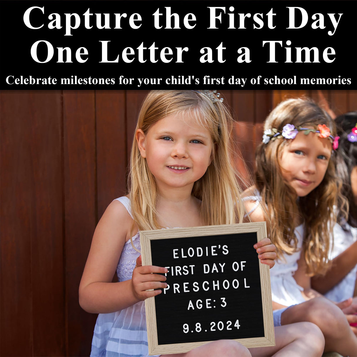 C CRYSTAL LEMON Letter Board, 336 Letters Numbers & Symbols, Felt Letter Board, 10x10 inches, Changeable Wooden Message Board Sign, Wood Frame, Wall Mount, with Display Stand (Black) C CRYSTAL LEMON