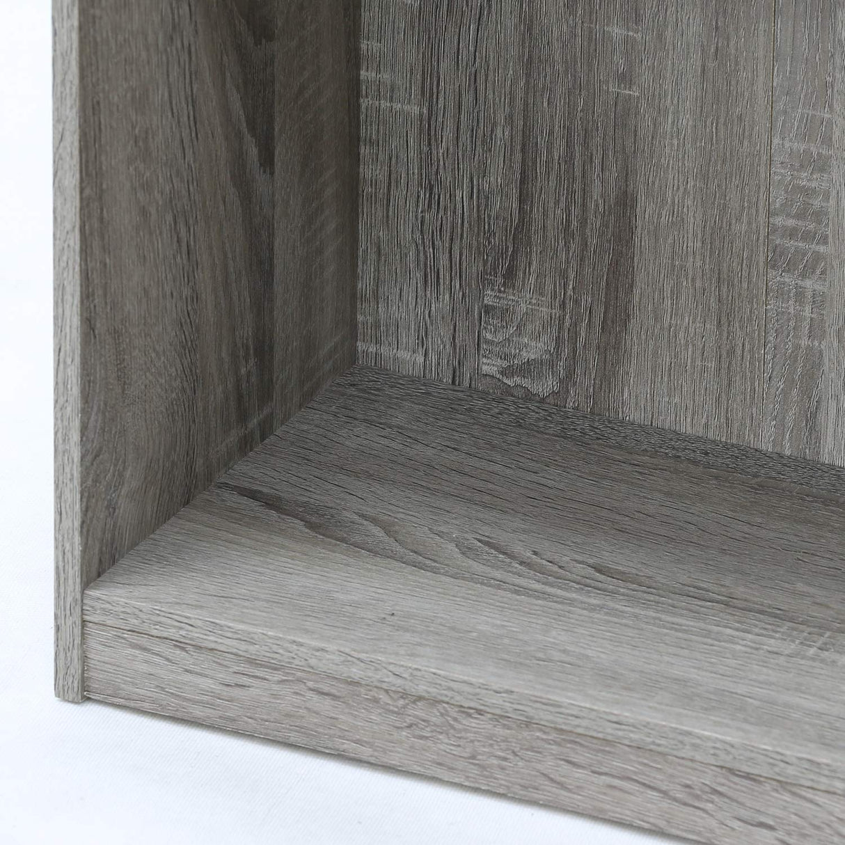 Furinno Basic 3x2 Cube Storage Bookcase Organizer with Bins, French Oak Grey/Black Furinno