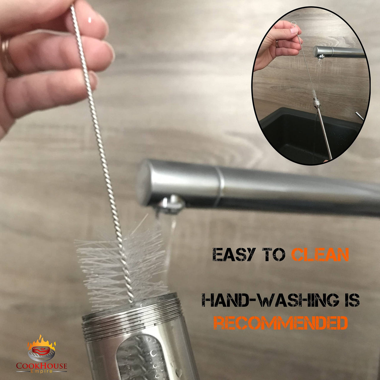 Meat Injectors for Smoking - Stainless Steel Marinade Injector Kit with Case and Window for BBQ, Grilling - 3 Syringe Needles for Injection of Flavor, Sauce - Food Injector for Turkey, Beef, Brisket CookHouse Empire