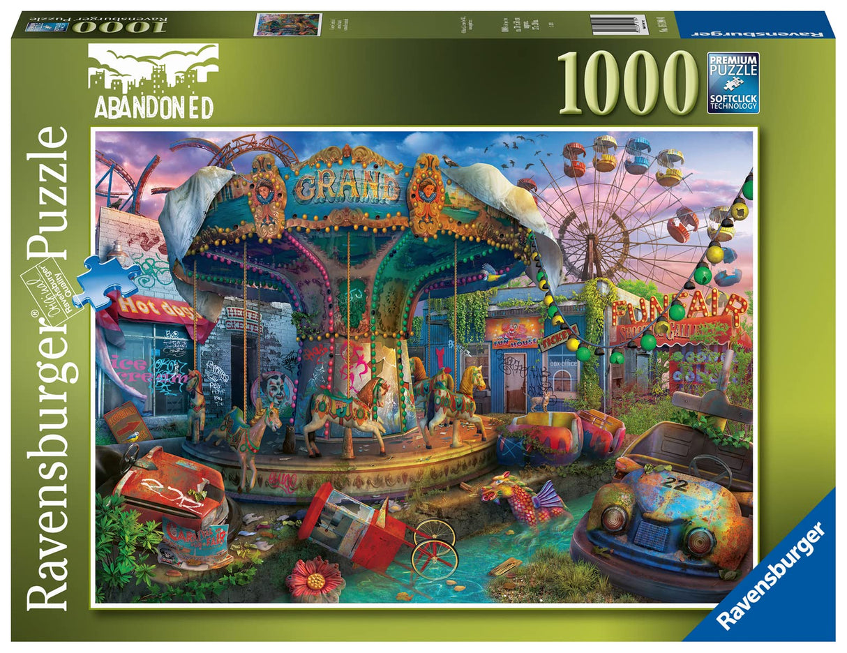 Ravensburger Abandoned Series: Gloomy Carnival - 1000 Piece Jigsaw Puzzle for Adults | Unique Softclick Technology | Premium Quality Material | Ideal for Family Fun Idea Ravensburger
