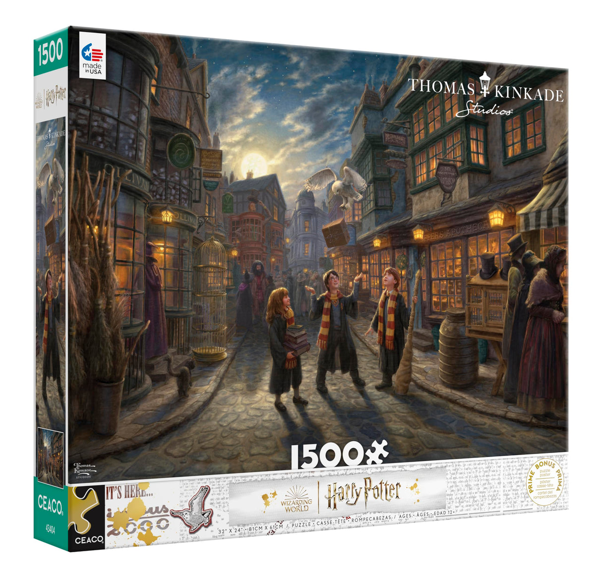 Ceaco - Thomas Kinkade - Harry Potter - Diagon Alley - 1500 Piece Jigsaw Puzzle Ceaco