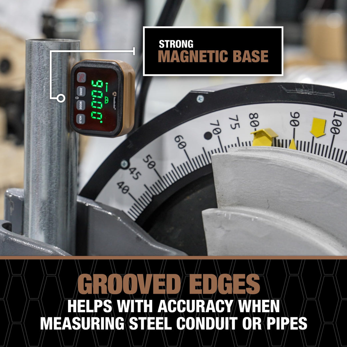 Southwire 66983640 Digital Angle Gauge, Measures 0-90 and 0-180 Degree Ranges, Angle Finder Southwire