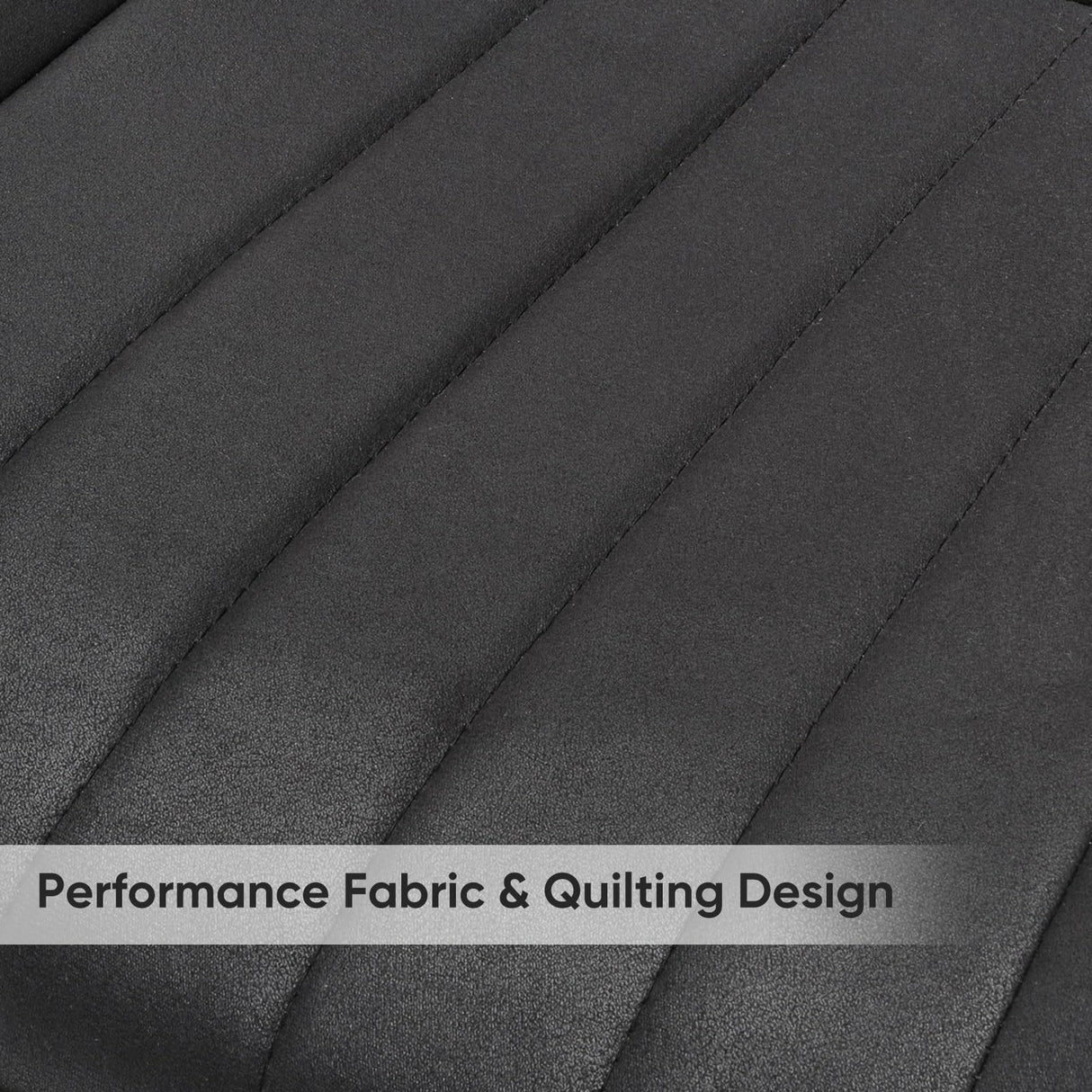 Nalupatio Modern Dining Chairs Set of 4, Comfy Dining Room Chairs with Thick Cushions, Upholstered Fabric Kitchen Side Chairs with Metal Legs, Black Nalupatio