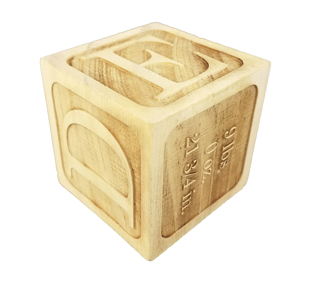 Custom Engraved Big Wood Baby Birth Block (2”) Personalized Gift for Your Baby - New Baby Gifts, Newborn Gifts, Birth Announcement Wedding Collectibles