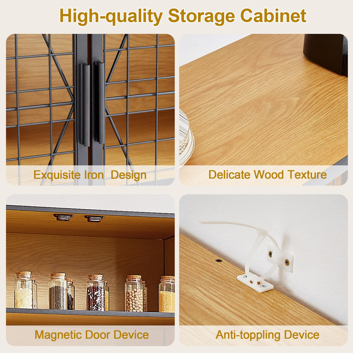 VECELO 72in Tall Kitchen Pantry Cabinet with Doors and Shelves, Large Freestanding Storage Cupboard with Countertop Hutch, Oak VECELO