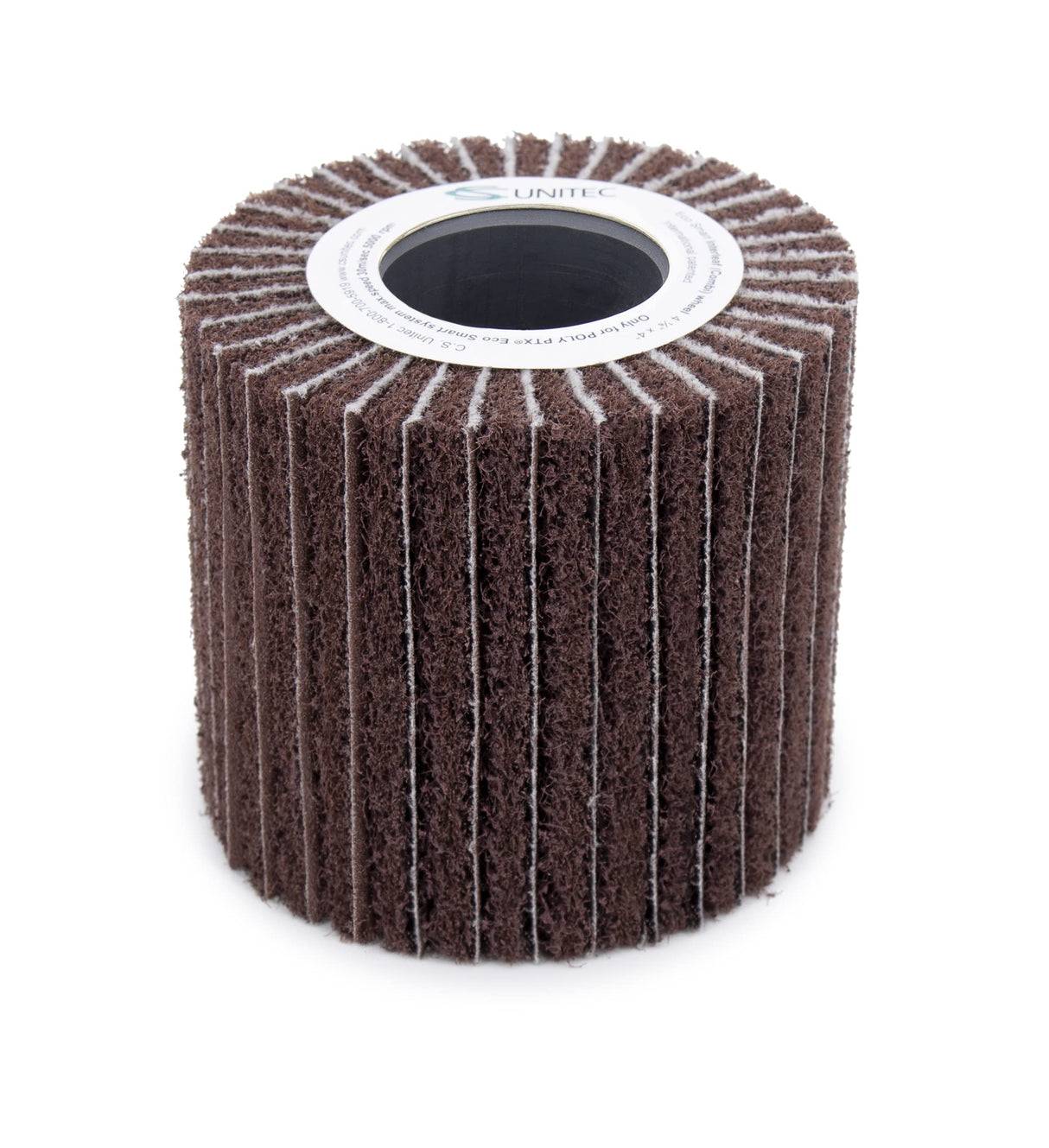 C.S. Unitec | PTX Interleaf Combi Wheel | 80 Grit Metal & Wood Buffer Polisher Machine Attachment for Grinder Tool | 4" Diameter x 4-1/8" Wide (47312) CS Unitec