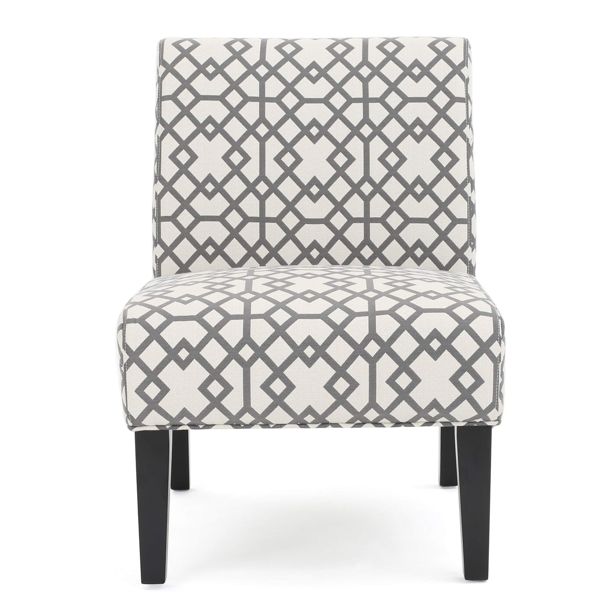Christopher Knight Home Kassi Fabric Accent Chair, Grey Geometric Patterned Christopher Knight Home
