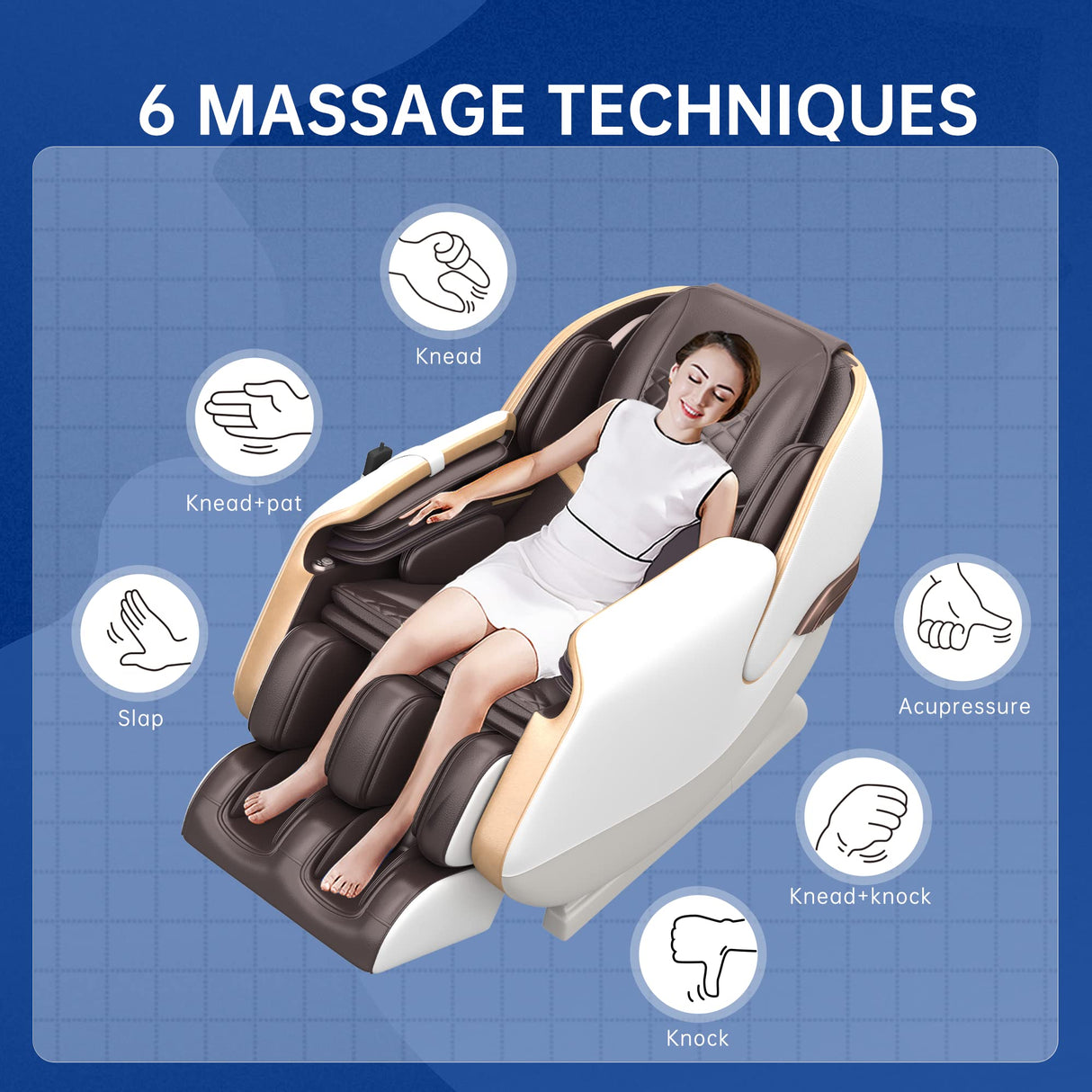 Real Relax Massage Chair Full Body, Zero Gravity SL Track Shiatsu Recliner with Shortcut Key, PS3100(Brown) Real Relax