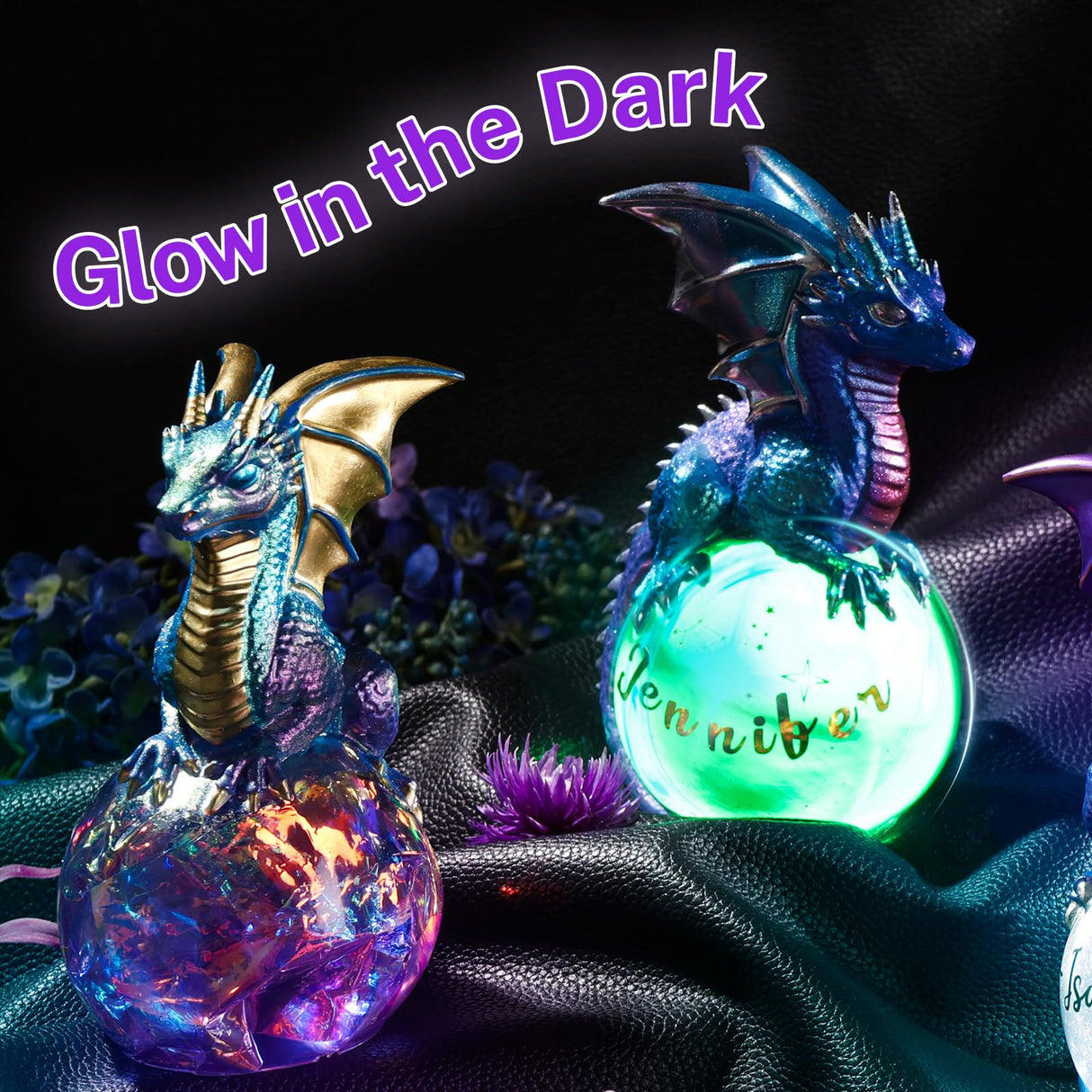 LET'S RESIN Dragon Resin Molds, Dragon Figurines Epoxy Resin Molds with Egg Base, 3D Animal Silicone Molds for Resin Crafts, DIY Home Desk Decor & Gifts LET'S RESIN