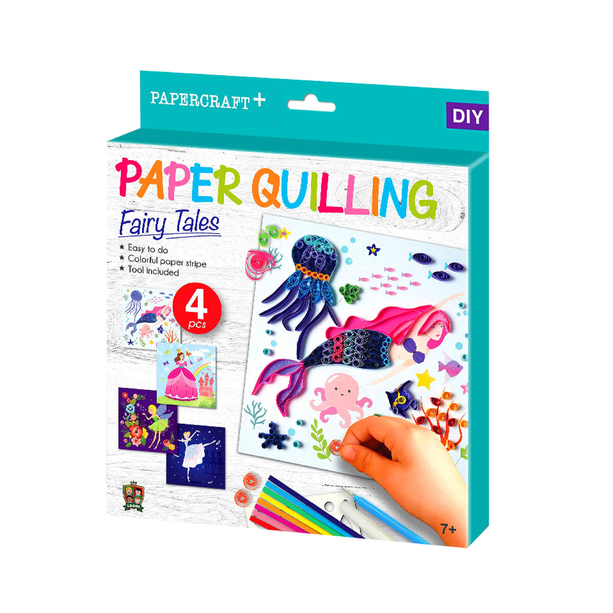 C.S. Kids DIY Paper Quilling Arts & Crafts Gifts – Fairy Tales| 3D Paper Quilling Design Kits for Kids, Make Your Own Paper Art (Paper strips & tools Included) C.S.KIDS