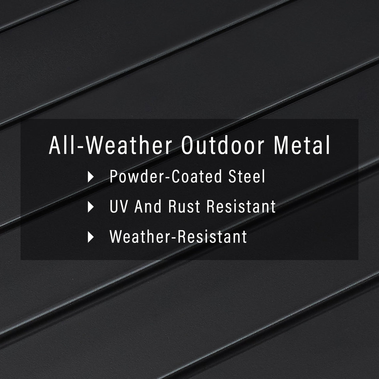 Crosley Furniture Piermont Weather Resistant Metal Outdoor Sectional Coffee Table for Patio, Deck, Porch, Matte Black Crosley Furniture