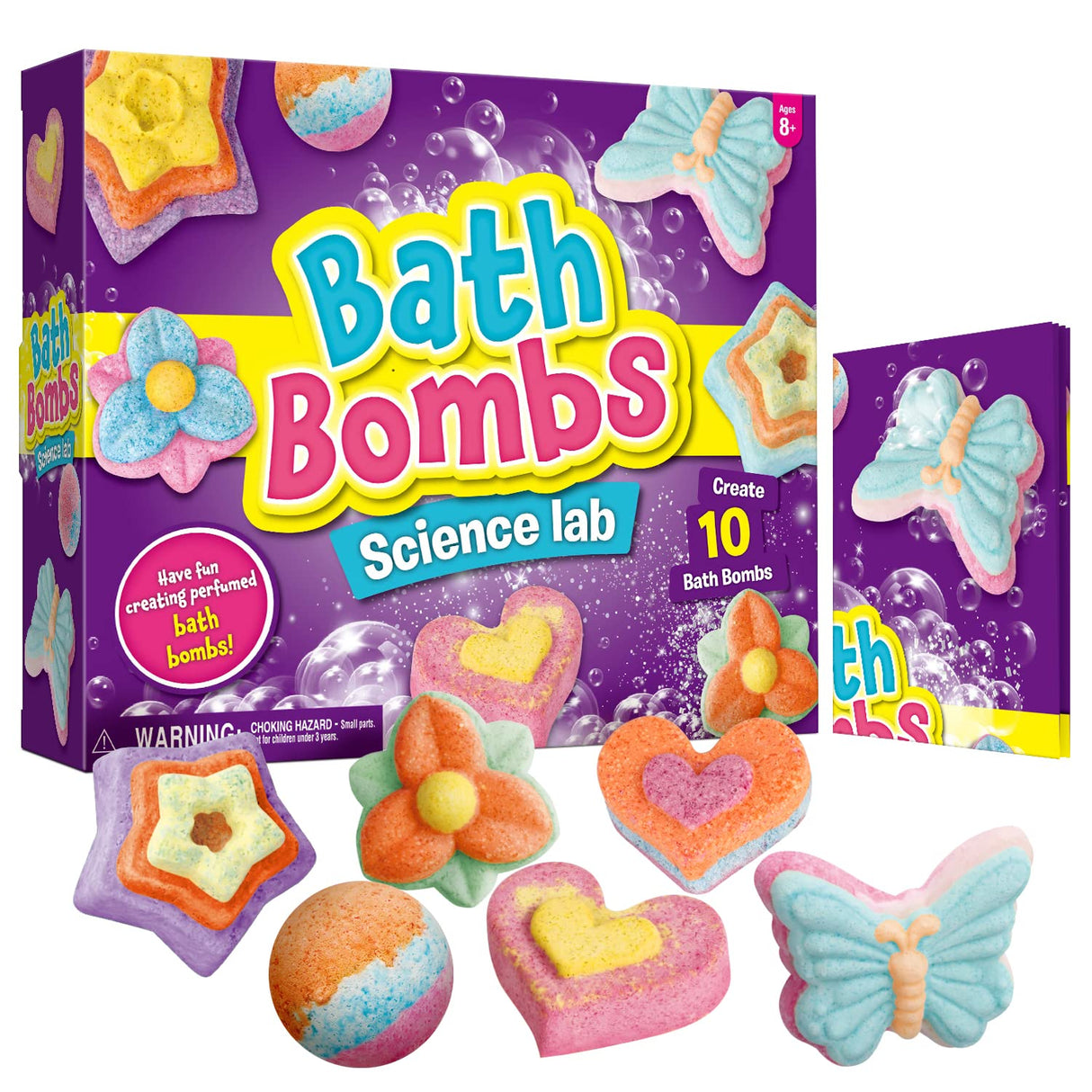 XXTOYS Bath Bombs Science Lab - Create 10 Baths Bombs, Bath Toys for Kids - Great Gifts for Girls Age 8-12, Crafts Kit for Girls, Spa Kit for Girl XX