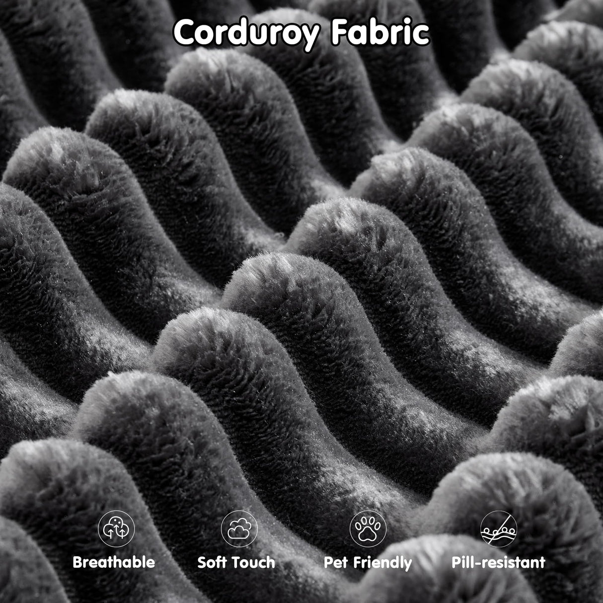 ovios 104" Cloud Sectional Couch with L-Shape Chaise,Modern Modular Sofa with Deep Seat, Upholstered Couches for Living Room Bedroom,No Assembly Required, Grey (Plush Corduroy Fabric) ovios