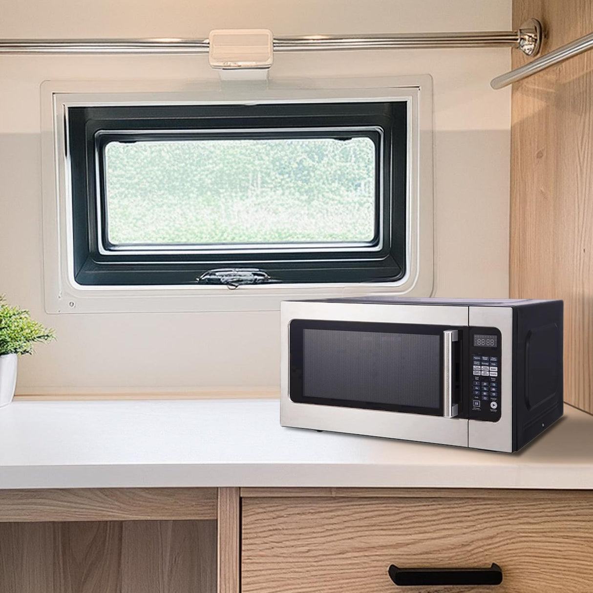 Magic Chef 2.2 Cubic Feet 1,200 Watts Countertop Microwave Oven with Sensor Cooking, Large Microwave for Kitchen Spaces, Stainless Steel, MC2211MS Magic Chef