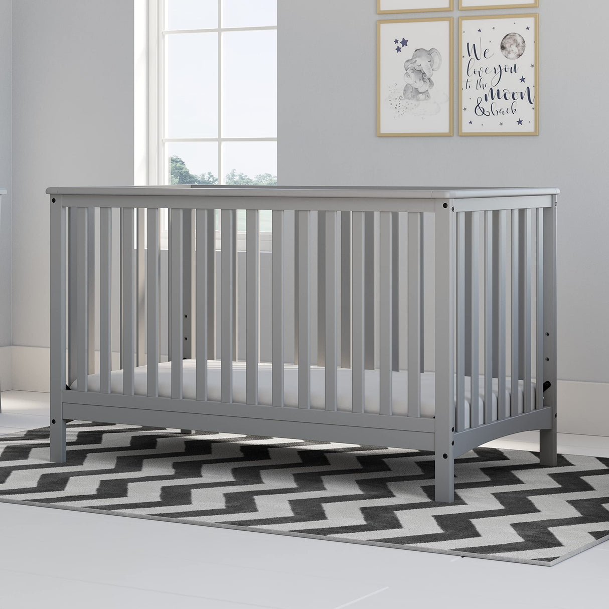 Storkcraft Hillcrest 4-in-1 Convertible Crib (Natural) - Converts to Daybed, Toddler Bed, and Full-Size Bed, Fits Standard Full-Size Crib Mattress, Adjustable Mattress Support Base Storkcraft