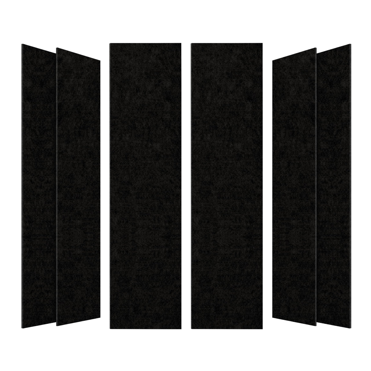 Olanglab Acoustic Wall Panels 6 Pack, 48 x 12 per Acoustic Panels Sound Absorbing, Decorative Sound Panels for Home Studio and Office, Plain Black Olanglab