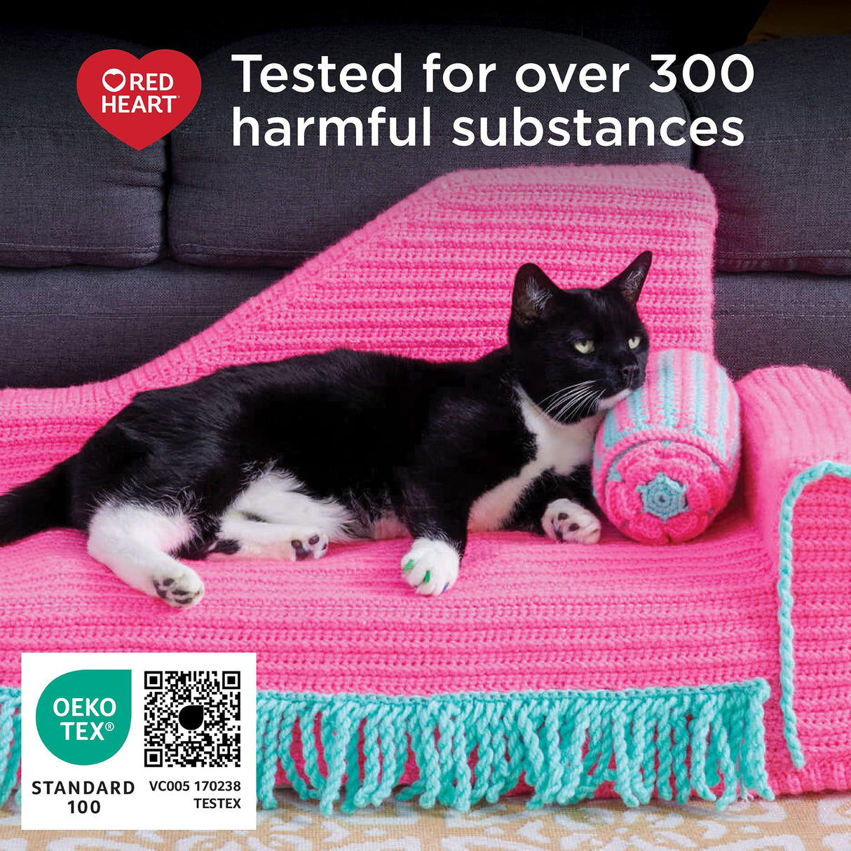 Red Heart Super Saver White Yarn - 3 Pack of 198g/7oz - Acrylic - 4 Medium (Worsted) - 364 Yards - Knitting/Crochet Red Heart