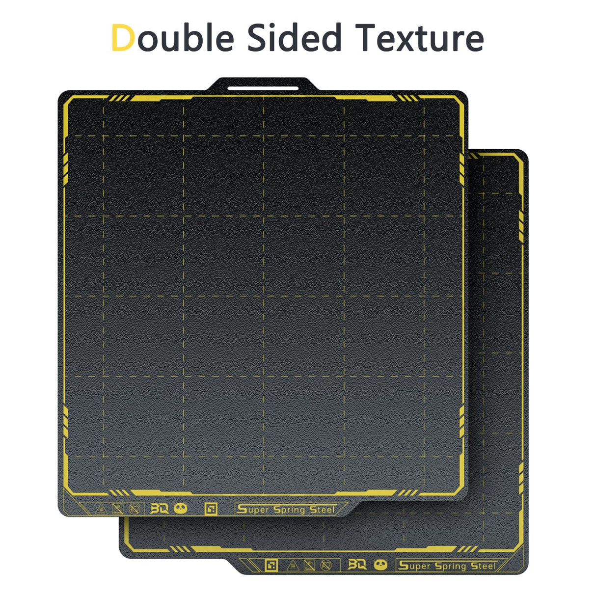 BIGTREETECH SSS Double-Sided Panda Spring Steel Build Plate Compatible with Bambu-Lab X1C/X1E/P1P/P1S/A1 3D Printer, 258x258MM(10.16x10.16in) Ultra-Flexible Sheet Removable Surface Platform (Black) BIGTREETECH