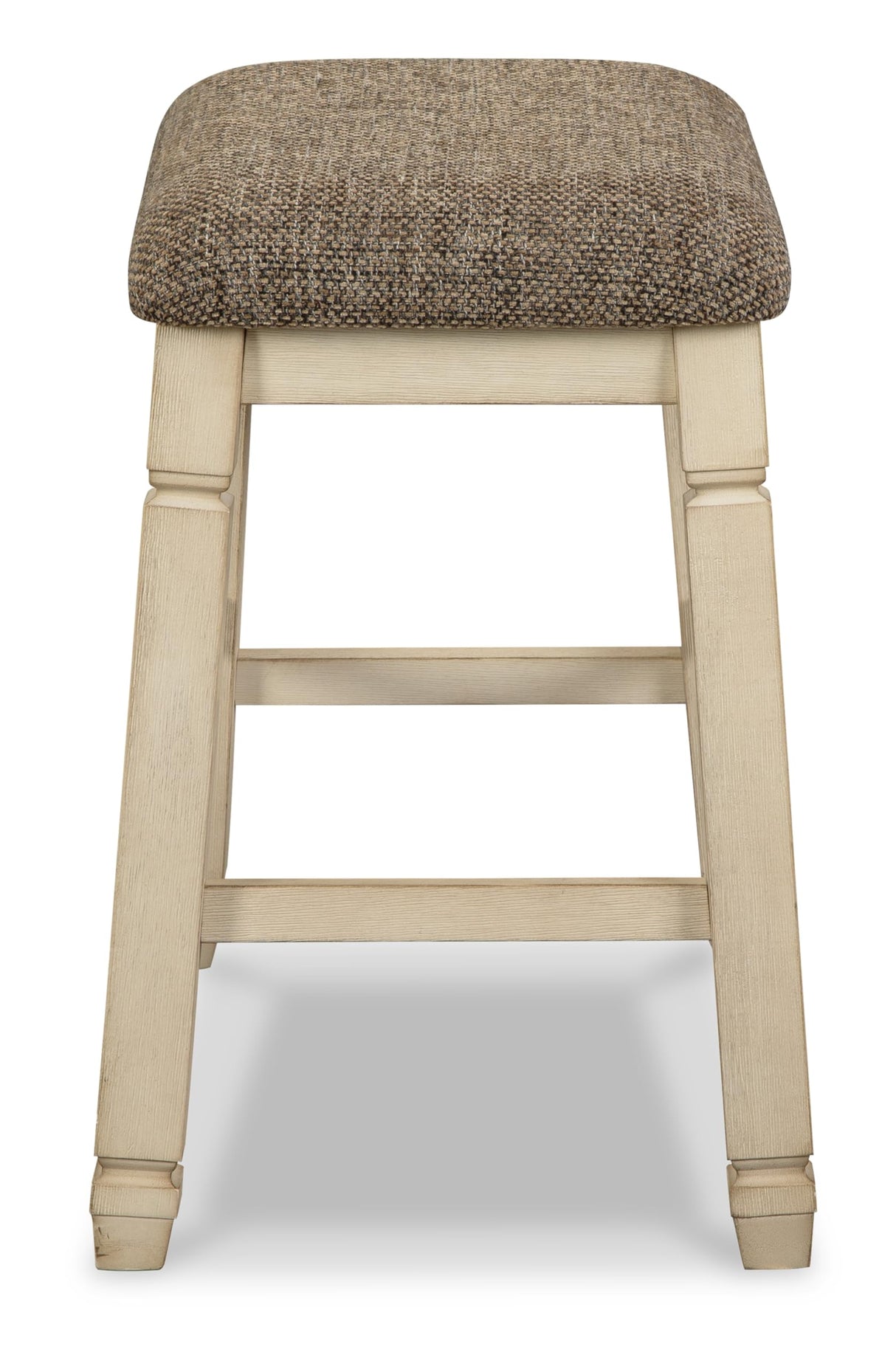 Signature Design by Ashley Bolanburg Farmhouse 24" Counter Height Upholstered Barstool, 2 Count, Whitewash Signature Design by Ashley