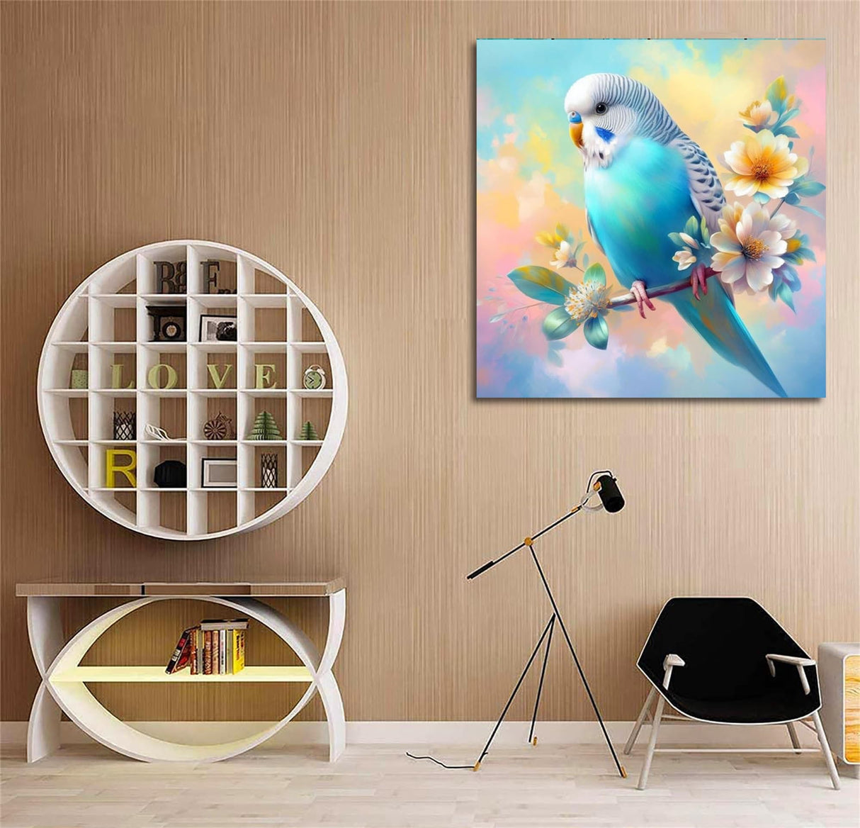 Hestarcul DIY Bird Diamond Art Kits for Adults,5D Diamond Painting Kit for Beginner,Full Round Gem Art Paint by Diamond for Home Wall Decor,Gift for Adult. Hestarcul