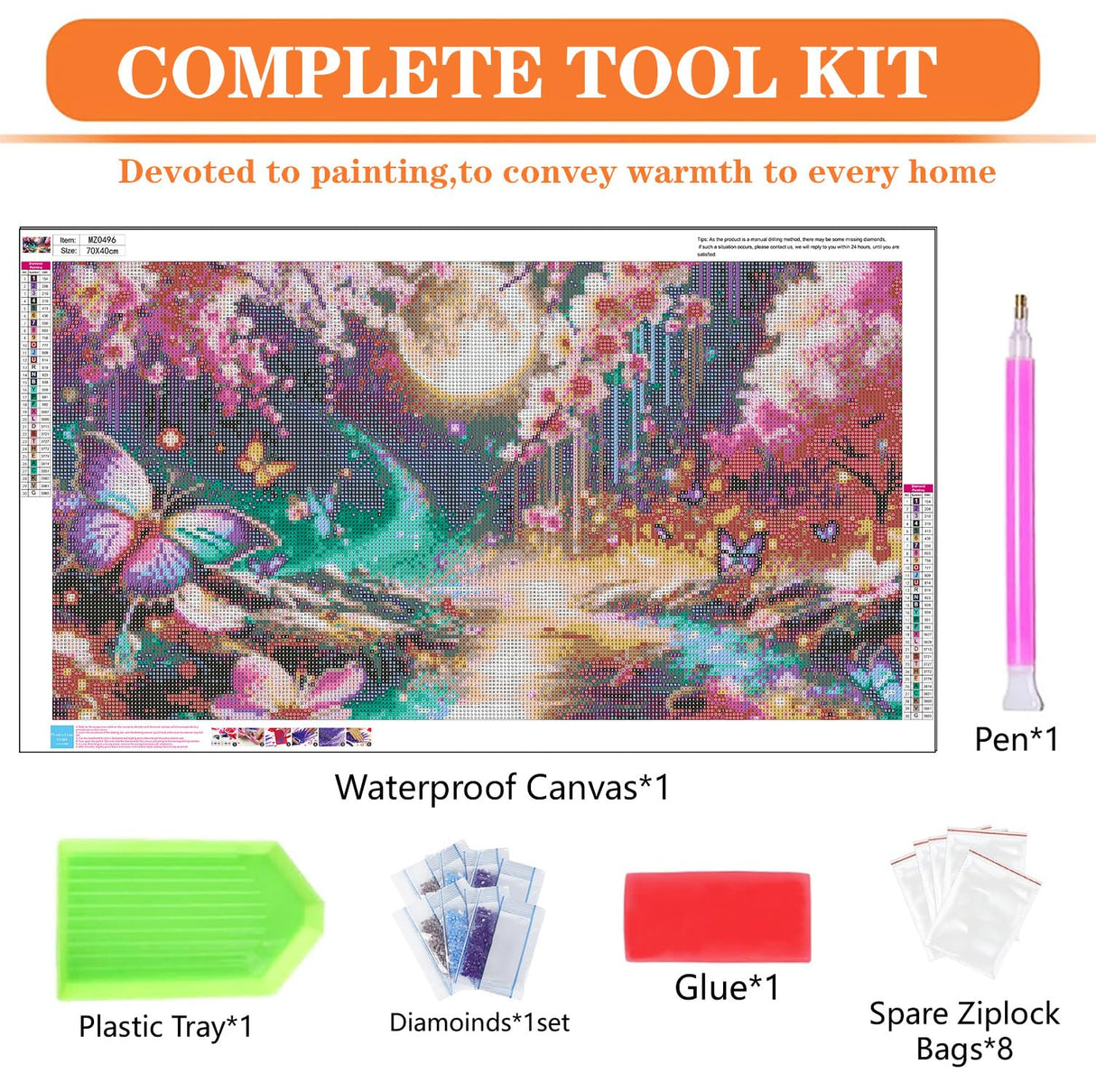 igoodom Large Diamond Painting, Landscape Large Diamond Art Kits for Adults, Full Drill Round Big Diamond Painting, DIY Gem Art and Crafts for Home Wall Decor Gift 27.5 X 15.7inch igoodom