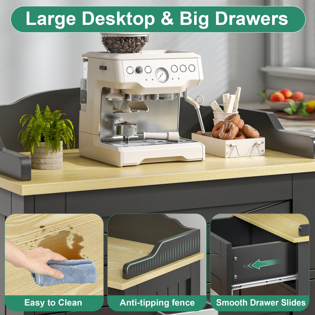 Tilt Out Laundry Hamper Cabinet with Drawer, Tilt Out Trash Can Cabinet 12 Gallon, Kitchen Island with Trash Can Cabinet, Trash Garbage Can Bin Cabinet for Laundry Room, Kitchen (Black, single door) Jehiatek