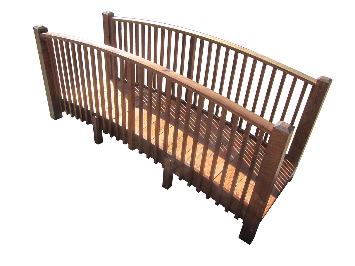 SamsGazebos Commercial Grade Garden Bridge with High Rails 12 ft SamsGazebos