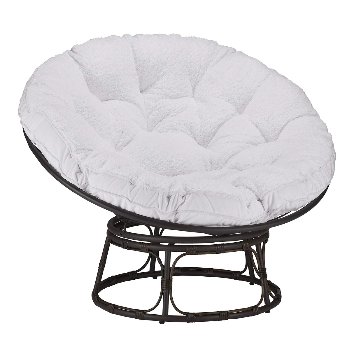 Birsppy Better Homes & Gardens Papasan Chair with Fabric Cushion (White) Birsppy