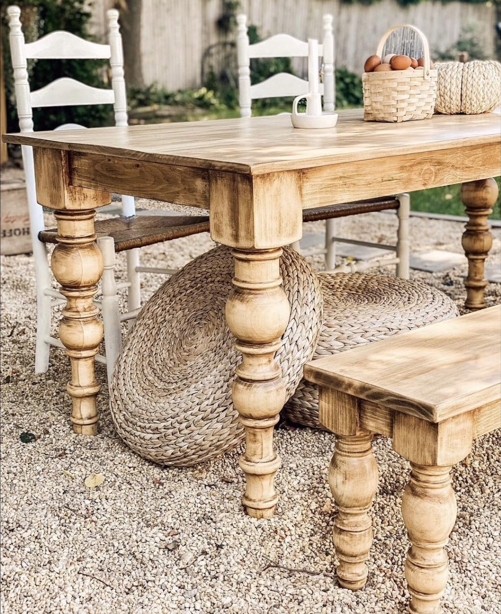 CAROLINA LEG CO. Modern Chunky Bench Legs - Perfect for Coffee Tables - Set of 4 - Made in NC - Dimensions: 3.5" x 16" CAROLINA LEG CO.
