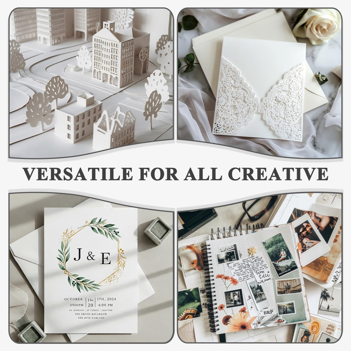 White Cardstock 8.5 x 11"Inch, 80lb Cardstock Paper, 30 Sheets Card Stock Paper 8.5 x 11 White, Heavy Thick Cardstocks Printer Papers for Invitations, Menus, Weddings, DIY Cards, Scrapbooking. Manilaus