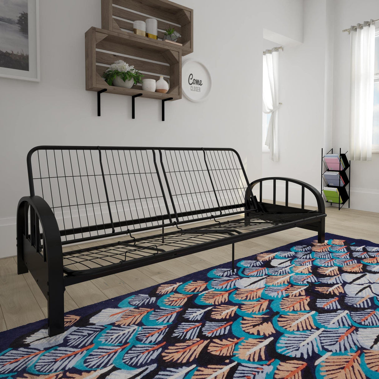 DHP Aiden Metal Futon Frame, Black DHP