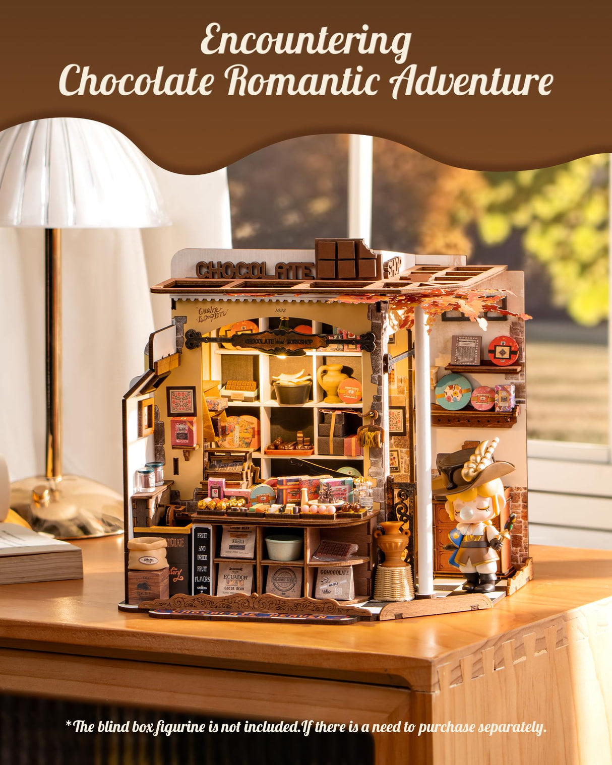Rolife DIY Miniature House Kit Henry's Chocolate Shop, Tiny House Book Nook for Bookshelf Decor, 3D Puzzles Model Building Kits for Teens, Birthday Gifts/Craft Kits for Girls Boys (Henry's Chocolate) Rolife