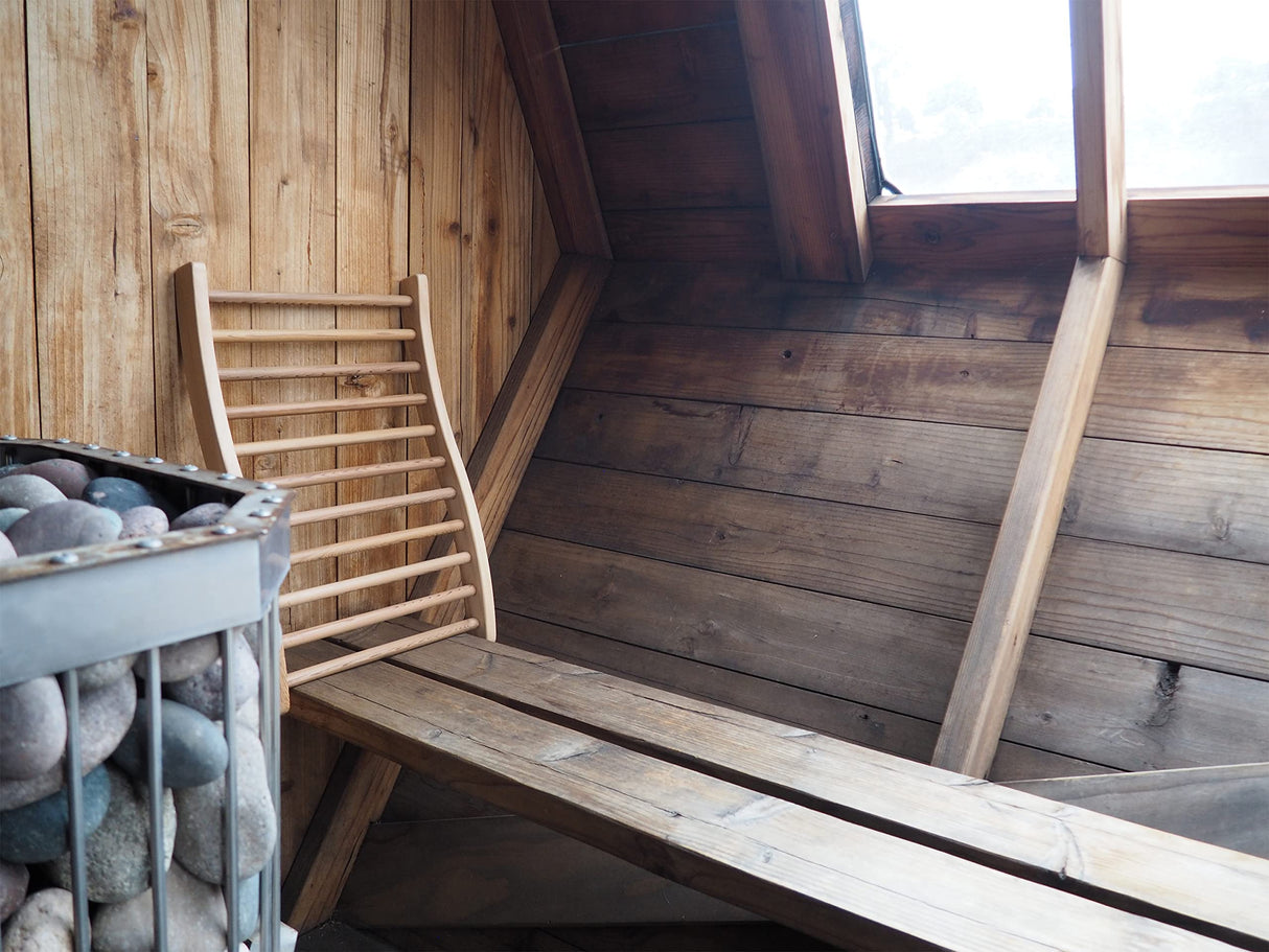 HSE Canadian Red Cedar Ergonomic S-Shape Sauna Backrest (Pack of 1) Home Sauna Experience