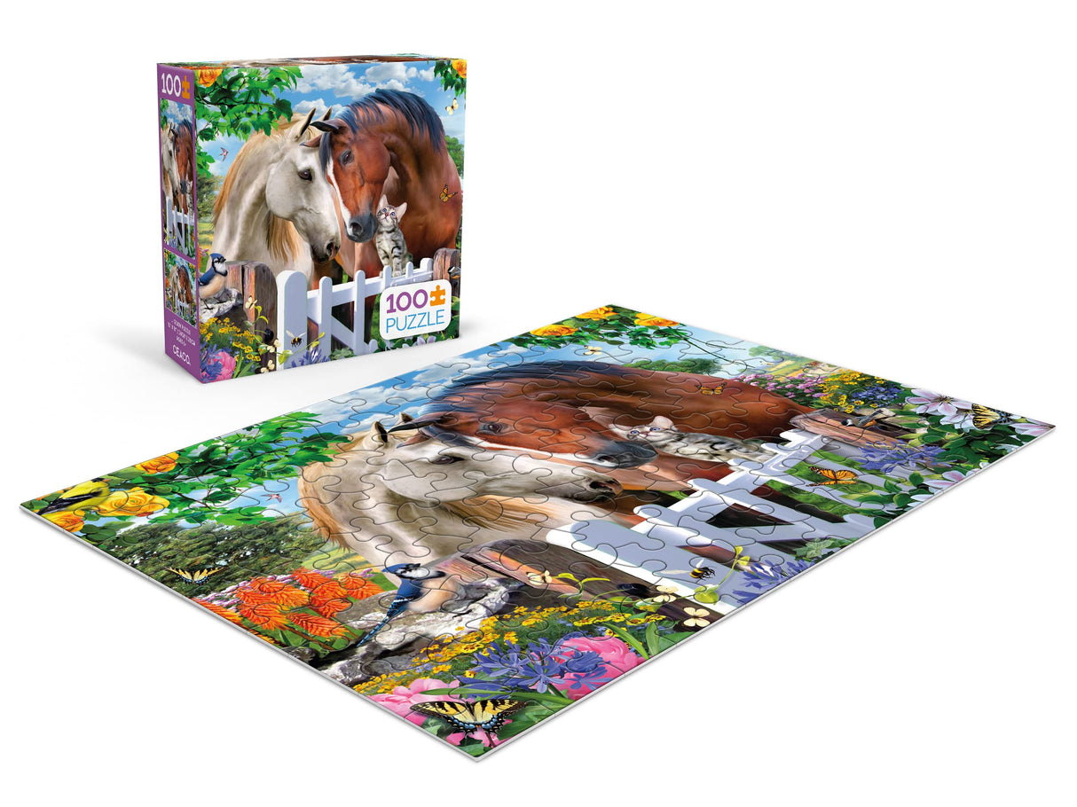 Ceaco - Howard Robinson - Garden Gate Friends - 100 Piece Jigsaw Puzzle Ceaco