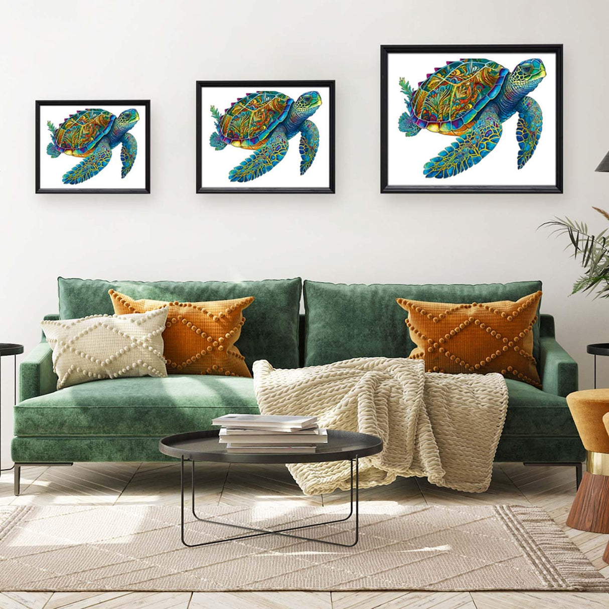 MYS Aurora Wooden Puzzles, Sea Turtle Jigsaw Puzzles 200 Pieces, Unique Shaped Wooden Puzzle for Adults and Kids, Birthday Gift Family Game 9.2 x 11.2 Inch Mys Aurora