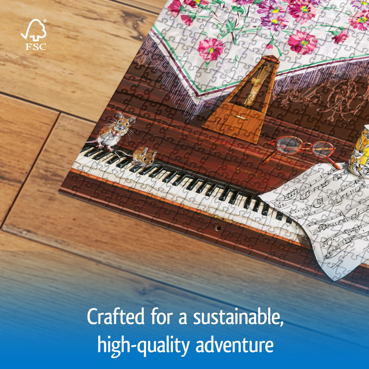 Wonder Forge Piano Cat 1000 Piece Jigsaw Puzzle for Adults | Unique, Perfectly-Fitting Pieces | Fun, Vibrant Imagery | Amazon Exclusive Wonder Forge