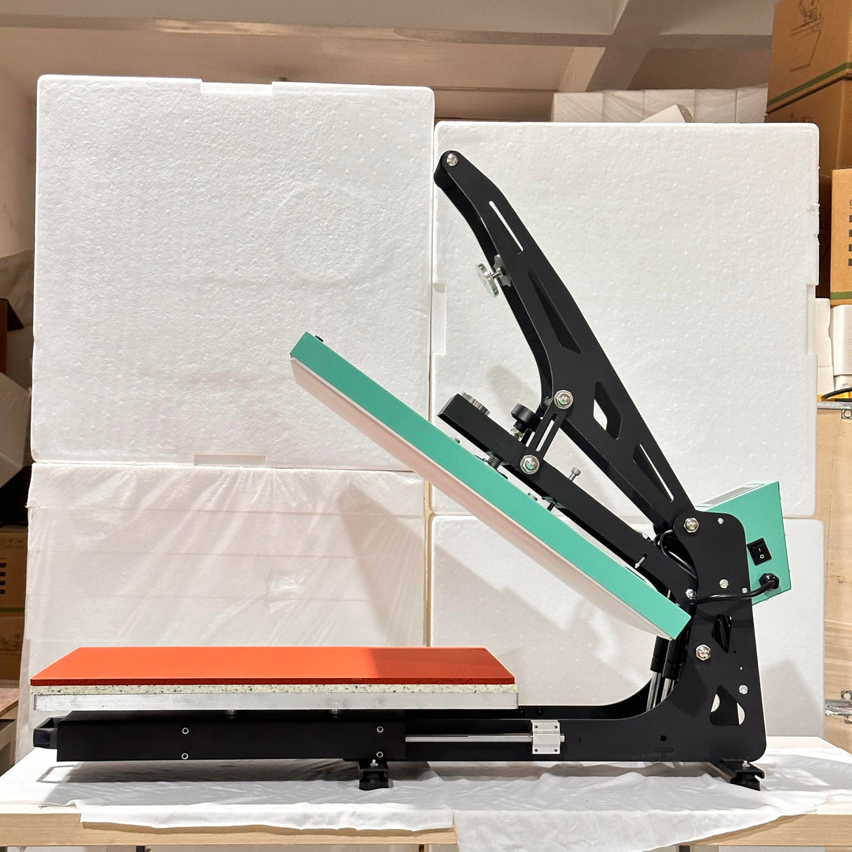 16x24 Semi-Automatic Heat Press Machine with Auto Open & Slide-Out Base – Perfect for Designers and Independent Creators (Green+Black, 16'' x 24'' (40 x 60cm)) ZJBFXY88