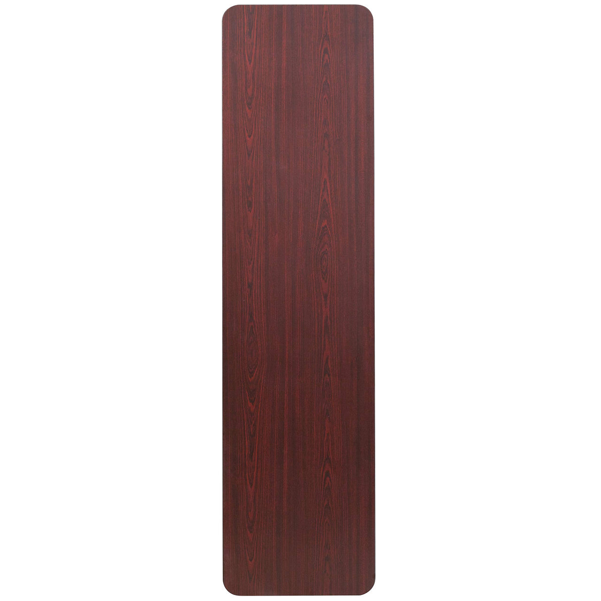 EMMA + OLIVER 6-Foot Mahogany Melamine Laminate Folding Training/Seminar Table - Event Table EMMA + OLIVER